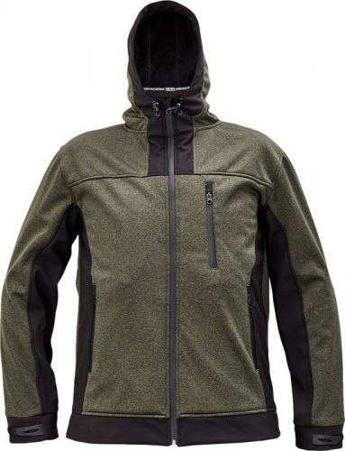 HUYER SOFTSHELL kabát olajzöld S