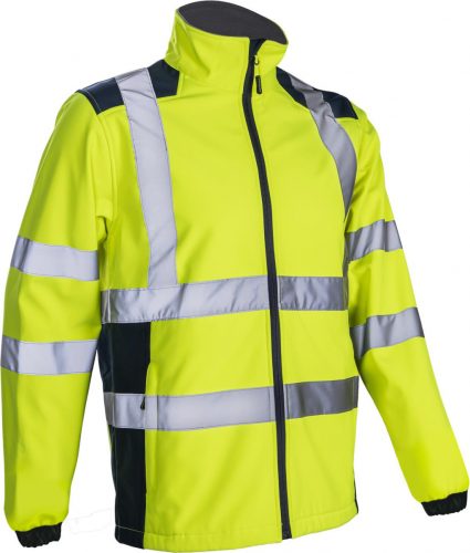 ÚJ! KANPA HI-VIZ SÁRGA SOFTSHELL DZSEKI_L