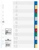 Elválasztólap A4 12 részes 1-12 színregiszter PP fedlappal