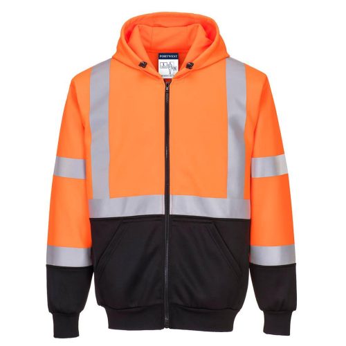 Hi-Vis kéttónusú kapucnis pulóver