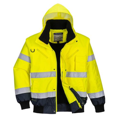 Hi-Vis 3 az 1-ben kontrasztos bomber dzseki