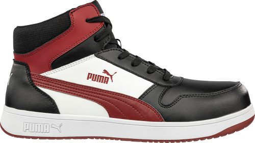 Puma Frontcourt BLK/WHT/RED Mid S3L ESD FO HRO SR munkavédelmi bakancs