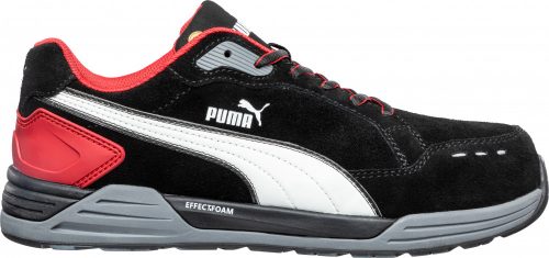 Puma Airtwist Blk Red Low S3 ESD HRO SRC munkavédelmi cipõ