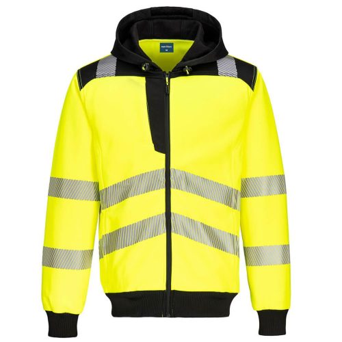 PW3 Hi-Vis zippzáras kapucnis pulóver